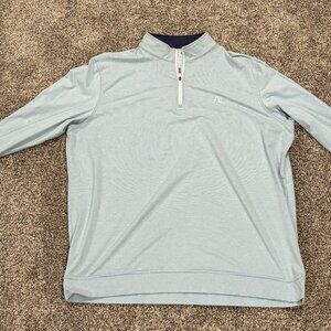 Rhoback Riva Stripe Q 1/4 Zip green/aqua Men XL